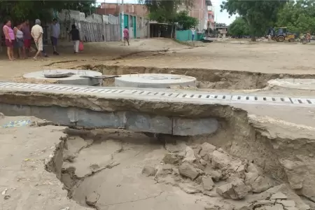 Drenaje pluvial en distritos de Piura sigue inconcluso ante amenaza de El Ni�o