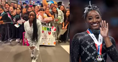Atleta multicampeona, Simone Biles, lleg� al Per�