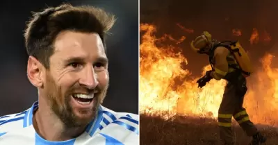 Lionel Messi ayuda Madrid tras incendios
