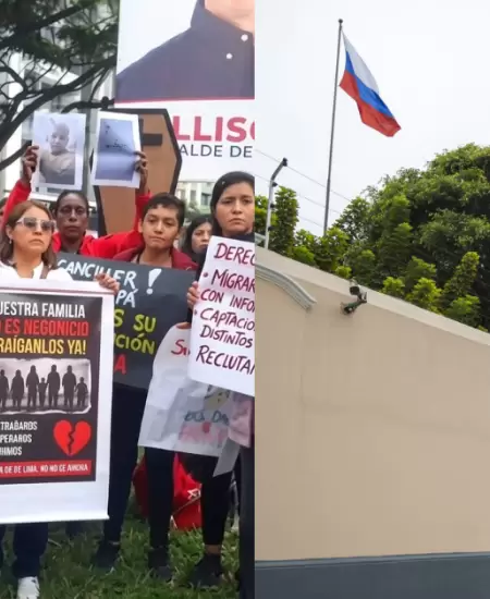 Familiares de peruanos enviados a guerra de Rusia, realizaron protesta