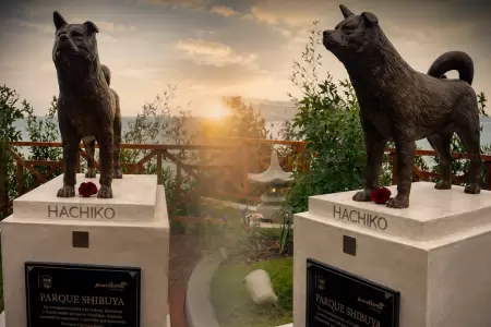 Miraflores inaugura el parque Shibuya con estatua de Hachiko