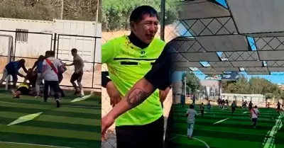 El �rbitro fue agredido en una competencia de Arequipa.