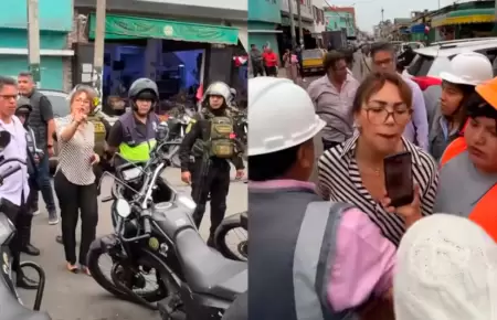 Autoridad tuvo fuerte enfrentamiento por obra de v�a p�blica.