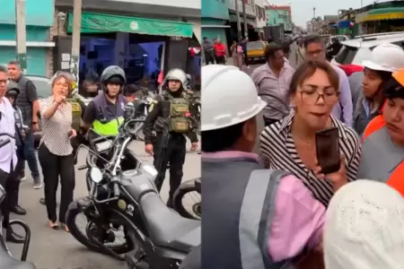 Autoridad tuvo fuerte enfrentamiento por obra de v�a p�blica.