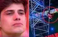 Kevin Díaz, saliente de Onelia Molina, sufre fuerte caída en juego de ocho metros en 'Esto es Guerra'