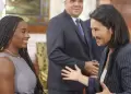 Keiko Fujimori sorprende con saludo en ingl�s a Simone Biles, quien iniciar� cuenta regresiva para los Panamericanos 2027