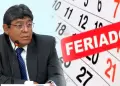 Gobierno eval�a mover FERIADOS a los d�as viernes, anuncia MEF: No incluir�a Fiestas Patrias, Navidad y A�o Nuevo