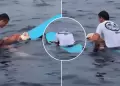 Surfista conmueve las redes sociales tras emotiva despedida de su perro en el mar