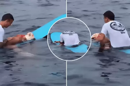 Surfista conmueve con emotiva despedida de su perro en el mar