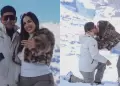 �Darinka Ram�rez rumbo al altar! Empresario le dio anillo de compromiso en viaje a la nieve: "Dije que s�"