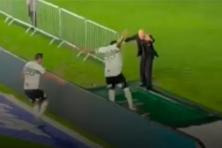 El jugador cay� al vac�o mientras celebraba.