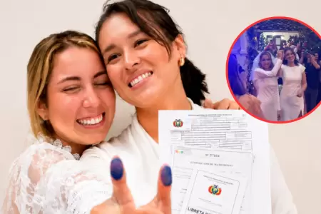 Bolivia registra su primer matrimonio entre personas del mismo sexo