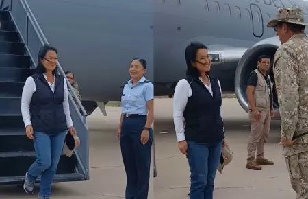 Presidenta Keiko Fujimori lleg� a Lambayeque