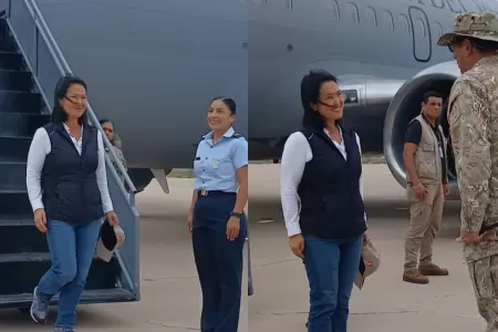 Presidenta Keiko Fujimori lleg� a Lambayeque
