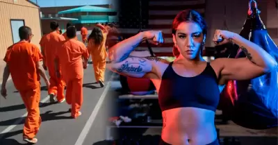 La boxeadora fue detenida.