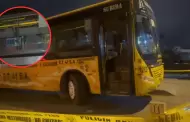 Villa El Salvador: Extorsionadores atacan bus de la empresa de transportes '41' y dejan amenaza a choferes