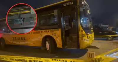 Disparan contra bus de la l�nea '41' y dejan nota extorsiva