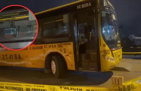 Disparan contra bus de la l�nea '41' y dejan nota extorsiva