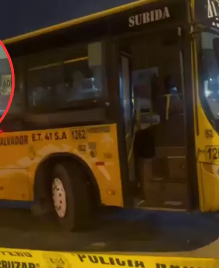 Disparan contra bus de la l�nea '41' y dejan nota extorsiva