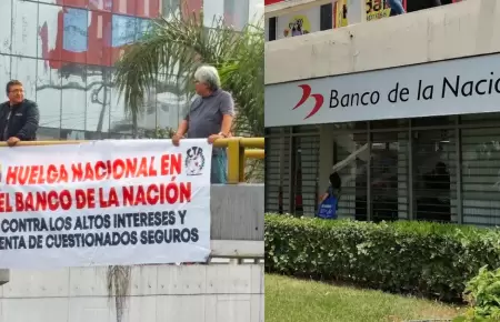 Trabajadores del Banco de la Naci�n anuncian huelga