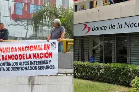 Trabajadores del Banco de la Naci�n anuncian huelga