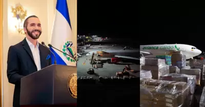 Gobierno de El Salvador hace env�o el primer avi�n de ayuda humanitaria a Colomb