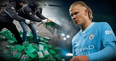 Polic�a de Ecuador encuentra el rostro de Erling Haaland en ladrillos de coca�na
