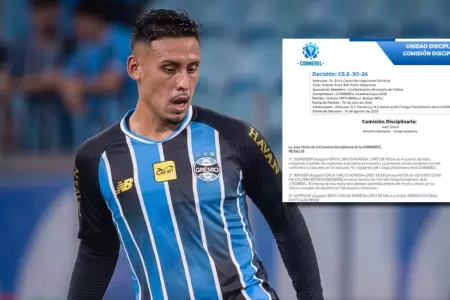 Erick Noriega fue castigado econ�mica y deportivamente por CONMEBOL