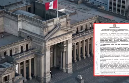 Titulares de las Cortes Superiores rechazan denuncias de congresistas.