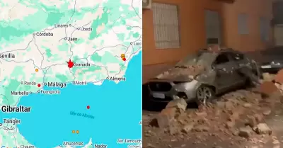 Espa�oles registraron da�os tras movimiento.