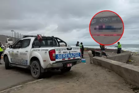 V�ctima espera a ser identificada en la morgue de Lima.
