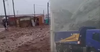 El derrumbe oblig� a cerrar el tr�nsito.