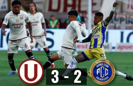 Los cremas derrotaron por 3-2 a FC Cajamarca.