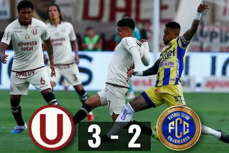 Los cremas derrotaron por 3-2 a FC Cajamarca.