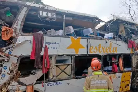 Accidente de autob�s en Brasil dej� varias v�ctimas.