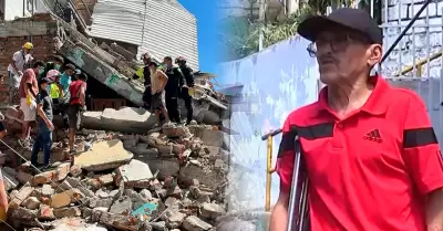 Heladero ayuda a damnificados por terremoto en Colombia.