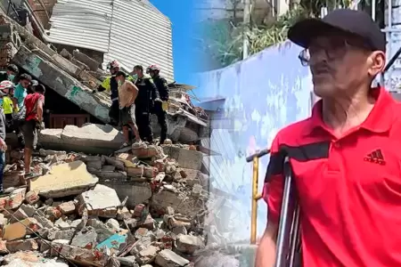 Heladero ayuda a damnificados por terremoto en Colombia.