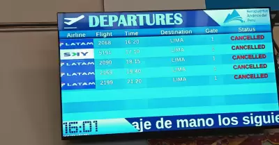 Vuelos en el aeropuerto de Tacna contin�an suspendidos por lluvias