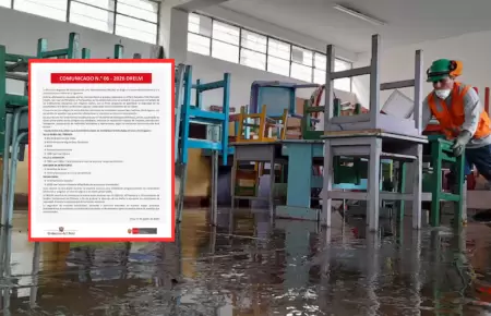 DRELM confirma que colegios afectados retomar�n clases el 24 de agosto