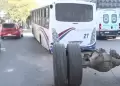 Bus de transporte p�blico pierde las llantas traseras durante viaje con pasajeros a bordo y deja heridos