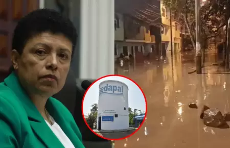 Martha Moyano se�ala a Sedapal por inundaci�n