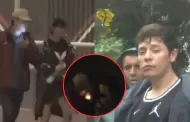 Angie Jibaja es captada fumando algo extra�o con su novio en La Victoria: ambos lucen en p�simo estado