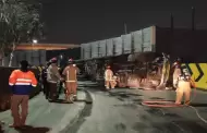San Martín de Porres: camión de carga pesada se vuelca en el Trébol de Caquetá y deja conductor herido