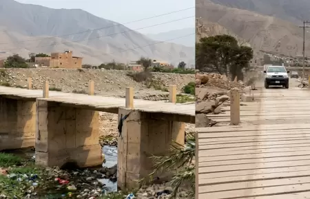 Puente privicional, Huatocay, en Carabayllo expone a vecinos