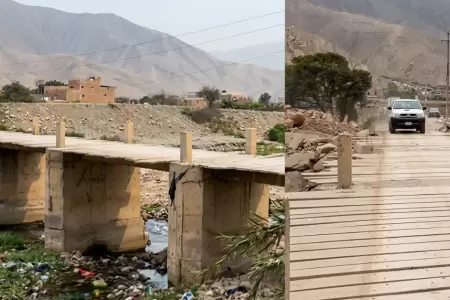 Puente privicional, Huatocay, en Carabayllo expone a vecinos