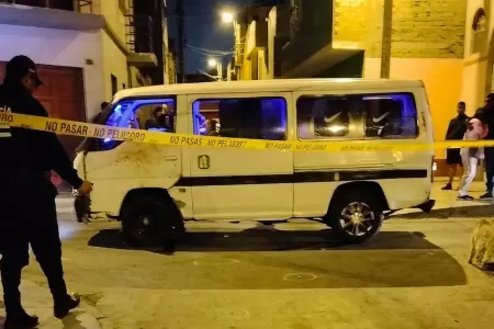 Balearon combi informal en Cercado de Lima, falleci� el chofer y dos pasajeros h