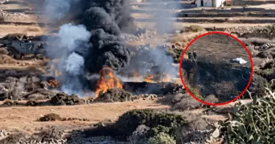 Reci�n casados pierden la vida tras estrellarse e incendiarse su helic�ptero