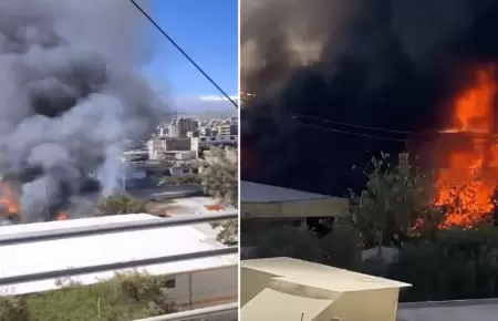 Fuerte incendio se reporta en hospital regional Honorio Delgado Espinoza