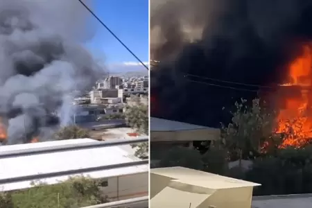 Fuerte incendio se reporta en hospital regional Honorio Delgado Espinoza