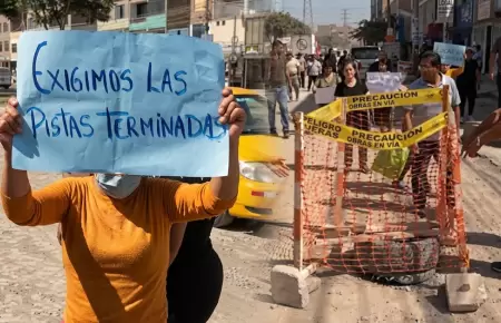 Los vecinos exigen la conclusi�n de las obras.